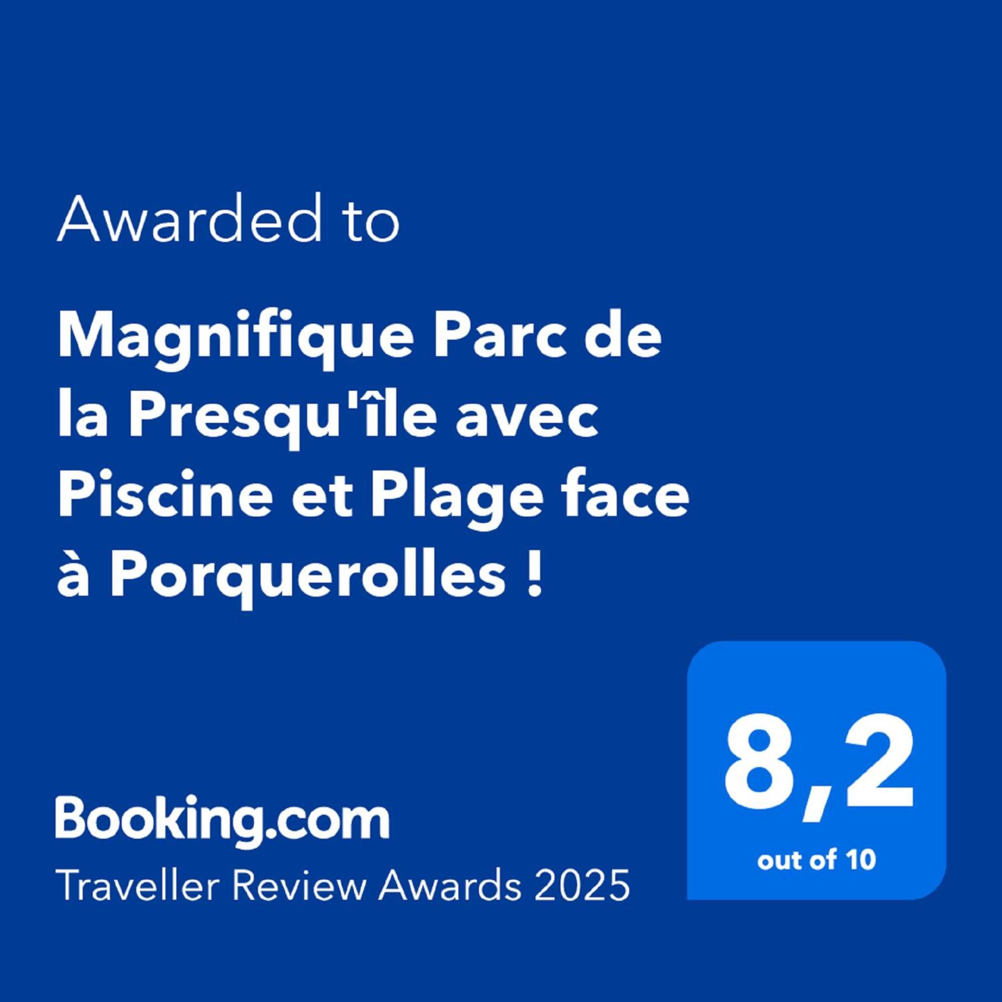 Magnifique Parc De La Presqu'Ile Avec Piscine Et Plage Face A Porquerolles ! Hyères Exterior foto